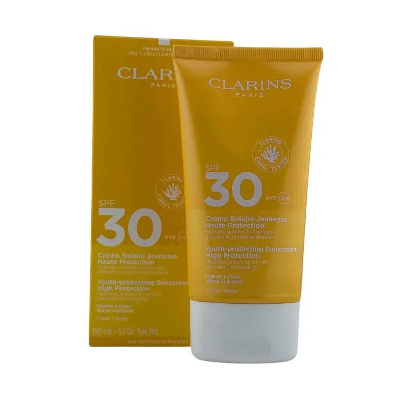 Clarins - Feuchtigkeit spendende Sonnenschutz-Creme für den Körper SPF 30, 150  ml