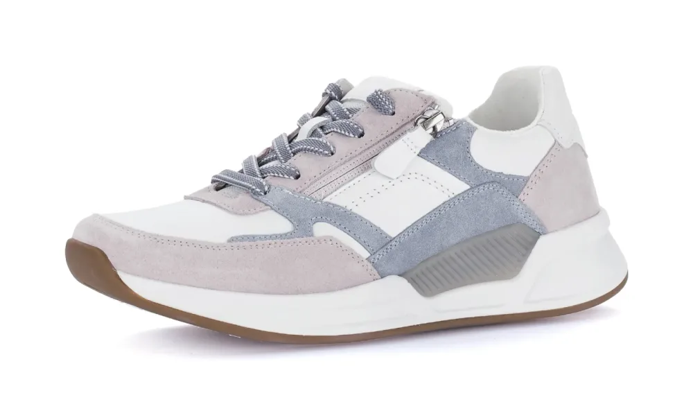rollingsoft Keilsneaker, Freizeitschuh, Halbschuh, Schnürschuh mit Kontrastbesätzen, G-Weite