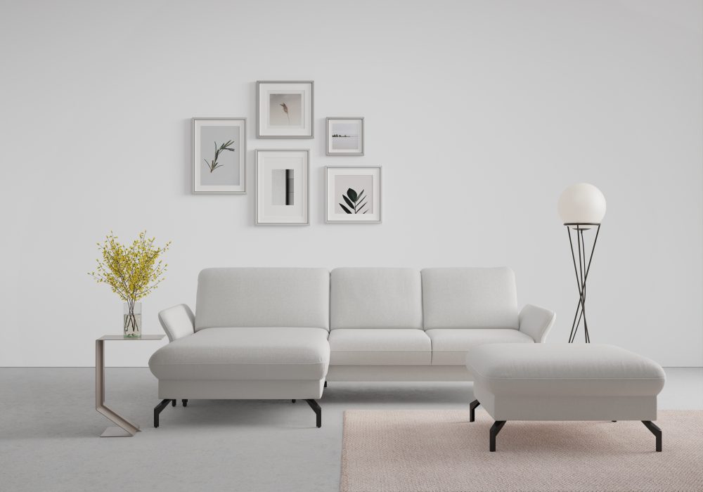 sit&more Ecksofa »Fashion«, wahlweise mit Kopfteilverstellung und Vorziehsitz, motorisch