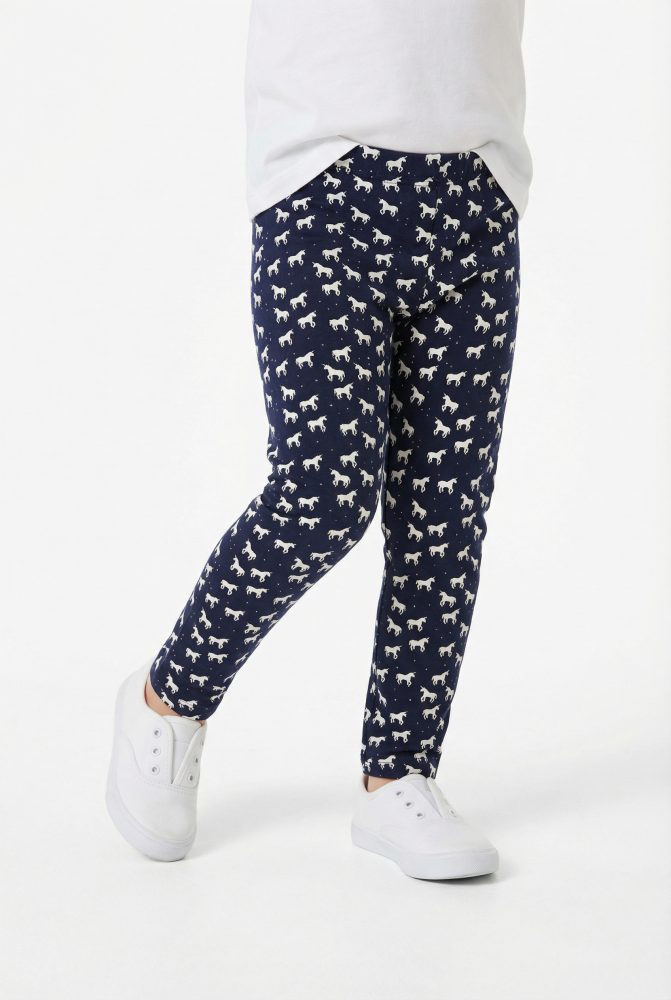Thermoleggings HORSE AOP in navy