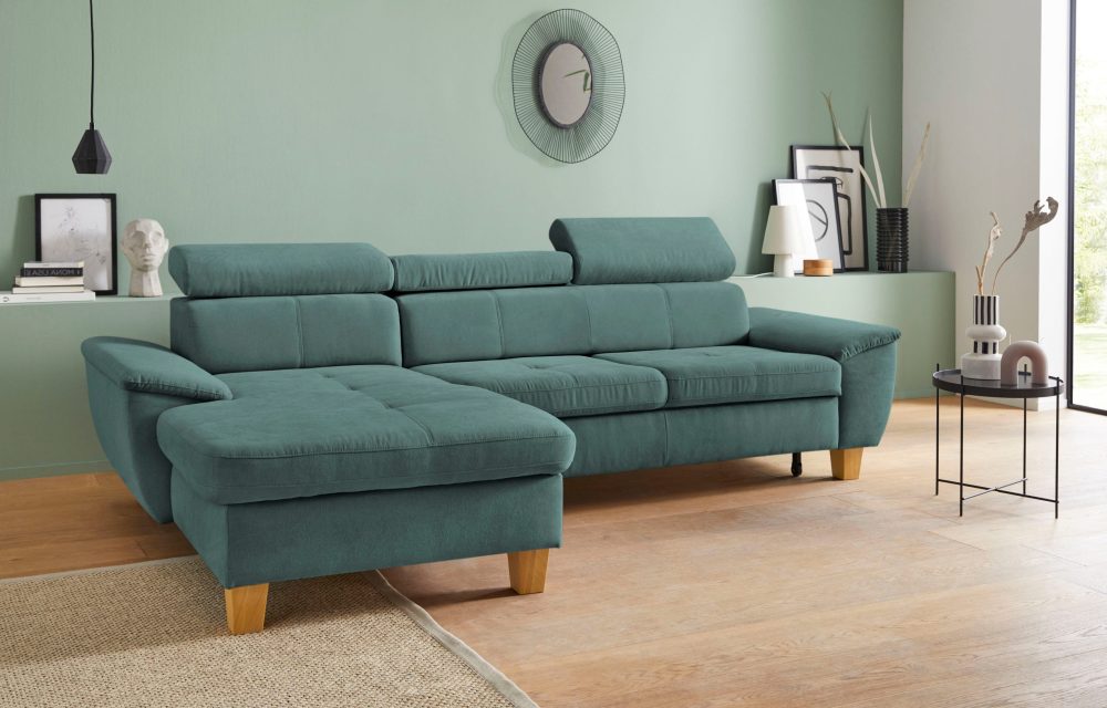 exxpo - sofa fashion Ecksofa, inklusive Kopfteilverstellung, wahlweise mit Bettfunktion und Bettkasten