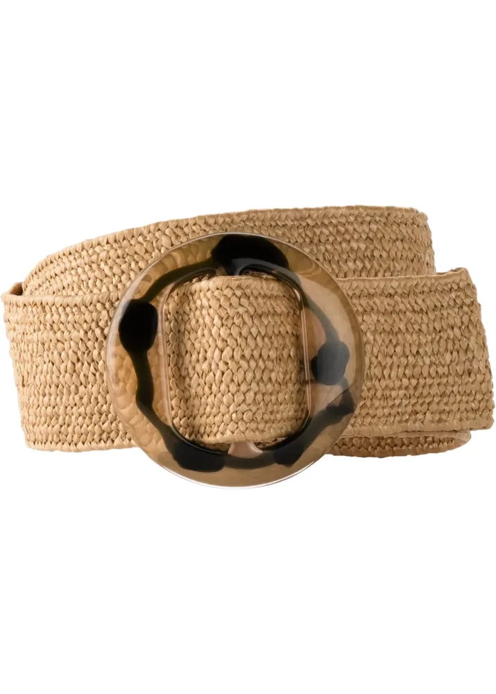 bonprix Taillengürtel in Strohoptikbeige 100Damen