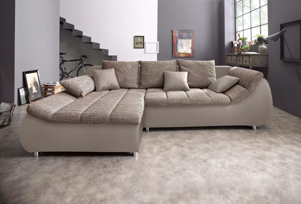 my home Ecksofa »Liliana«, wahlweise mit Bettfunktion