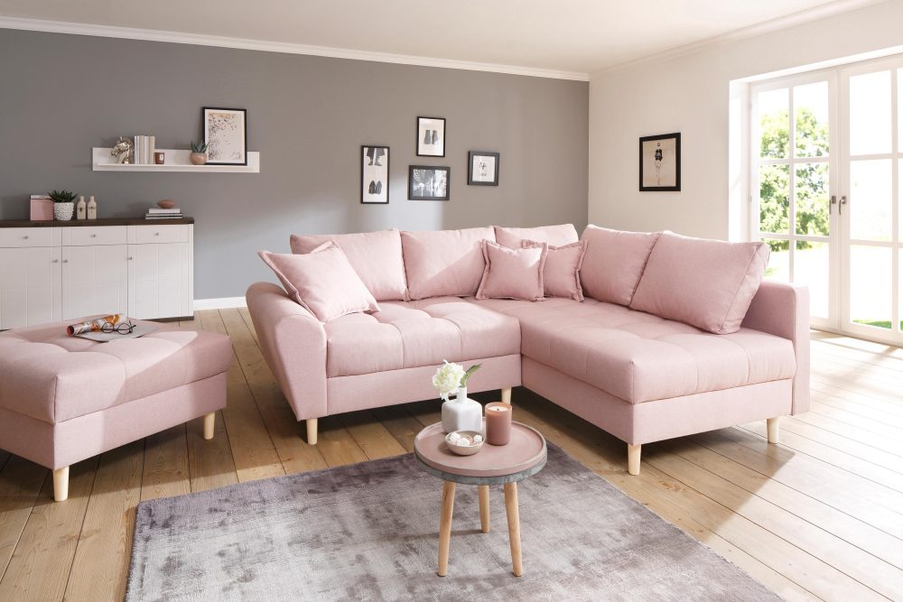 Home affaire Ecksofa »Rice«, incl. Hocker, mit Federkern