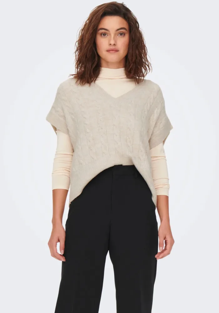 Only - Pullunder, für Damen, Ecru Größe L