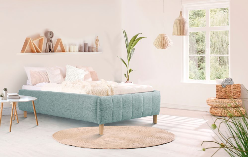 andas Polsterbett »Tarje«, Ohne Kopfteil - ideal für Dachschrägen oder Eigengestaltung der Wand am Bett, in 5 Breiten, auch in Überlänge 220 cm, incl. Roll-Lattenrost