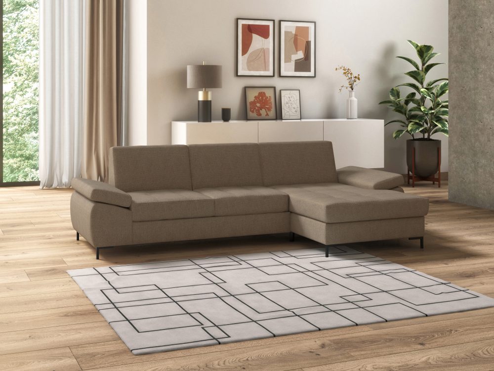DOMO collection Ecksofa »Capelo«, mit Armteilverstellung, wahlweise mit Bettfunktion, inklusive Federkern
