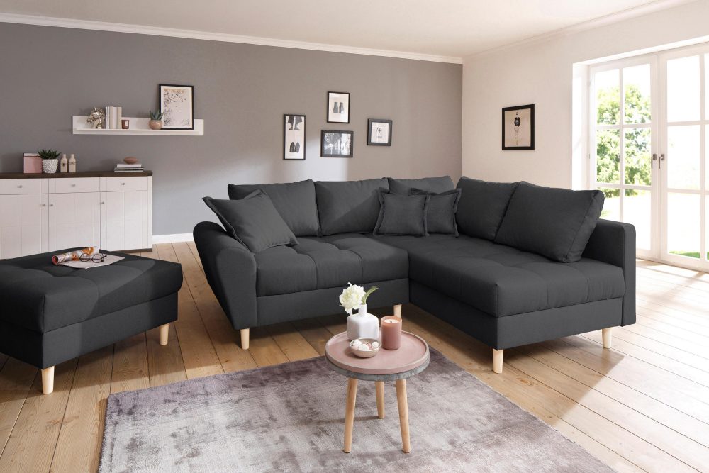 Home affaire Ecksofa »Rice«, incl. Hocker, mit Federkern
