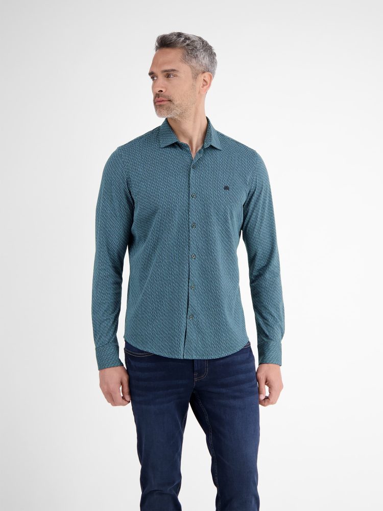LERROS Langarmhemd »LERROS Jersey Herrenhemd«