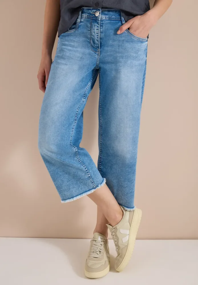 3/4 Wide Leg Jeans im Loose Fit