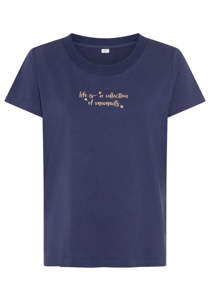 s.Oliver Pyjamaoberteil 1 mit Front Print