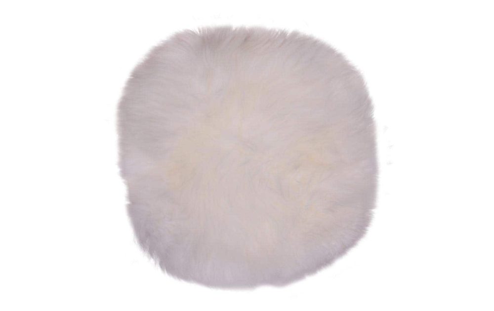 House Nordic - Lammfell-Kissen - Ø 35 cm - Cremeweiss