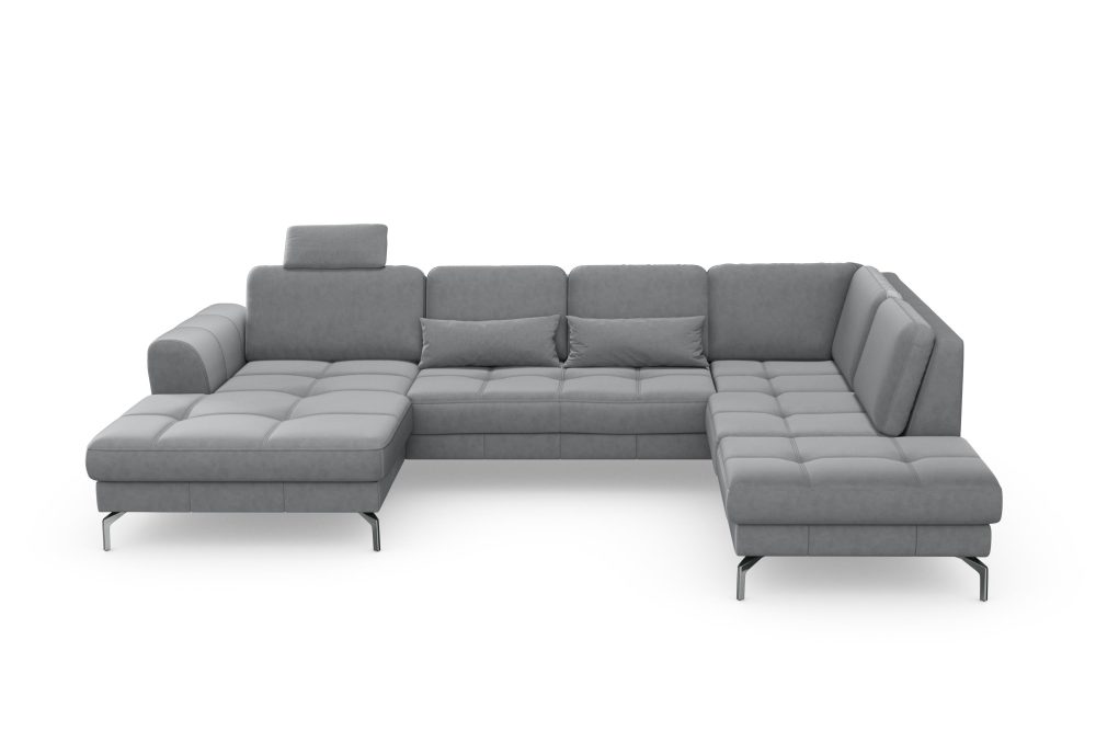 sit&more Wohnlandschaft »Bendigo V«, inklusive Sitztiefenverstellung, Bodenfreiheit 15 cm, wahlweise in 2 unterschiedlichen Fussfarben
