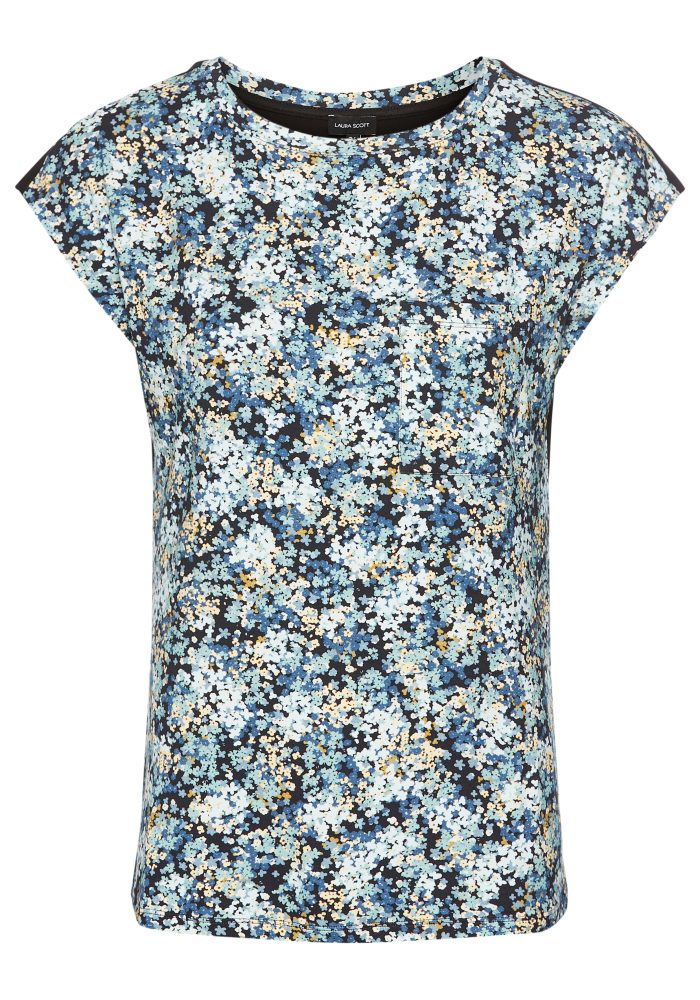 Laura Scott T-Shirt, mit filigranem Blumen-Druck