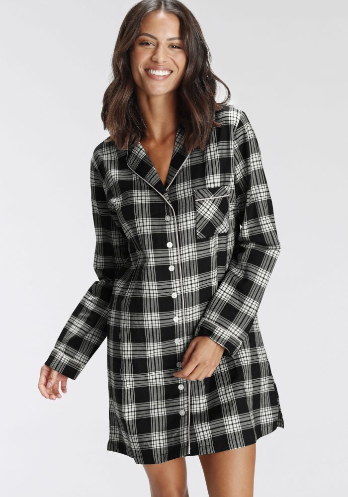 H.I.S Nachthemd, (1 tlg.), aus Flanell im Karo-Design