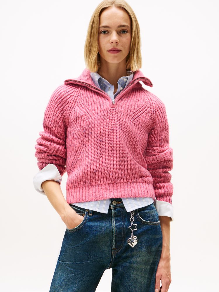 Tommy Jeans Troyer »TJW NEP 1/4 ZIP SWEATER«