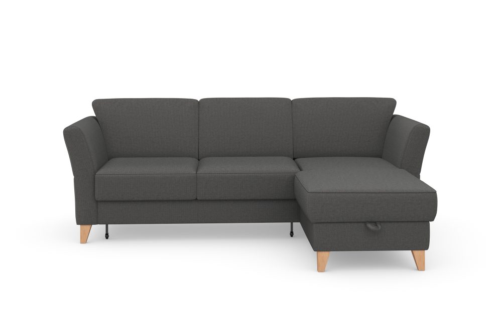 sit&more Ecksofa »Visby«, Wahlweise mit Bettfunktion und Bettkasten, frei im Raum stellbar, mit Federkern, auch erhältlich in dem besonders leicht mit Wasser zu reinigendem 