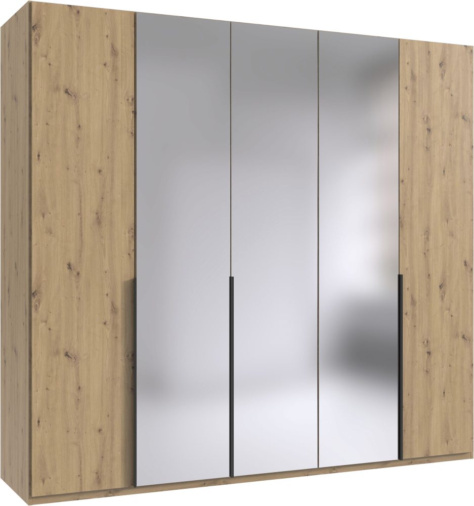 Wimex Kleiderschrank »Mugano,in 8 Breiten,3 Höhen,2 Tiefen, viele Farben, Made in Germany«, (in Basic oder Premium Ausstattung mit 2 weiteren Einlegeböden), mit langen oder kurzen Griffen aus Metall, mit oder ohne Spiegel