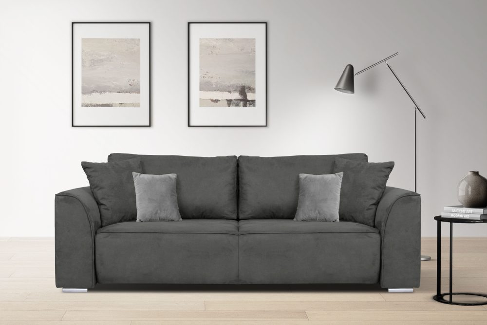 INOSIGN 3-Sitzer »Beatrice«, wahlweise auch mit Bettfunktion und Bettkasten (Tiefe 110cm ist MIT Bettfunktion)