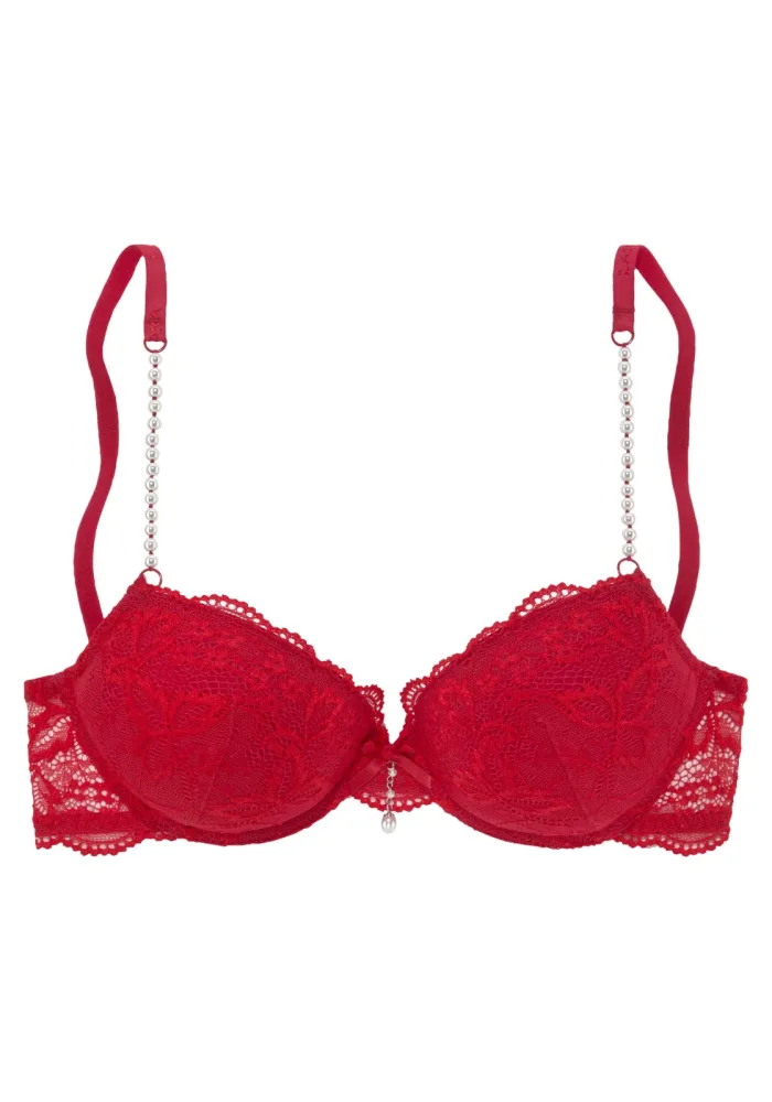LASCANA Push-up-BH mit femininen Perlendetails, sexy Dessous
