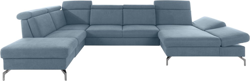 sit&more Wohnlandschaft, Fusshöhe 15 cm, inklusive Sitztiefen-, Armteil- und Kopfteilverstellung