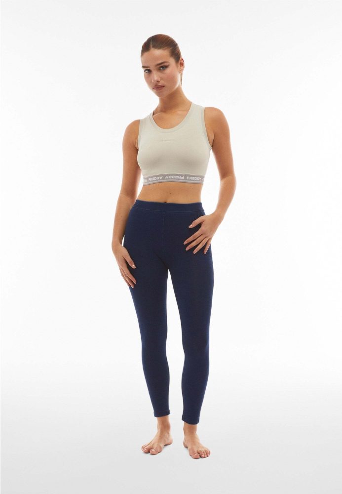 Wr.up® Core Push-up-leggings Unisex Blau Denim Dunkel L