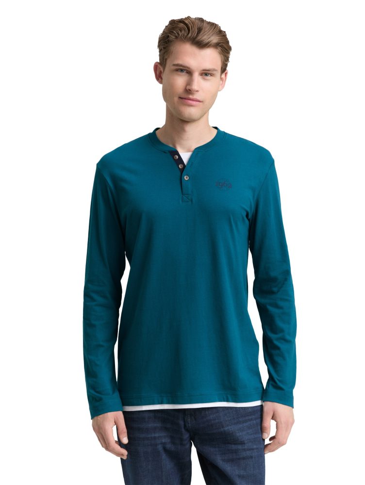 TOM TAILOR Langarmshirt mit Logo Print