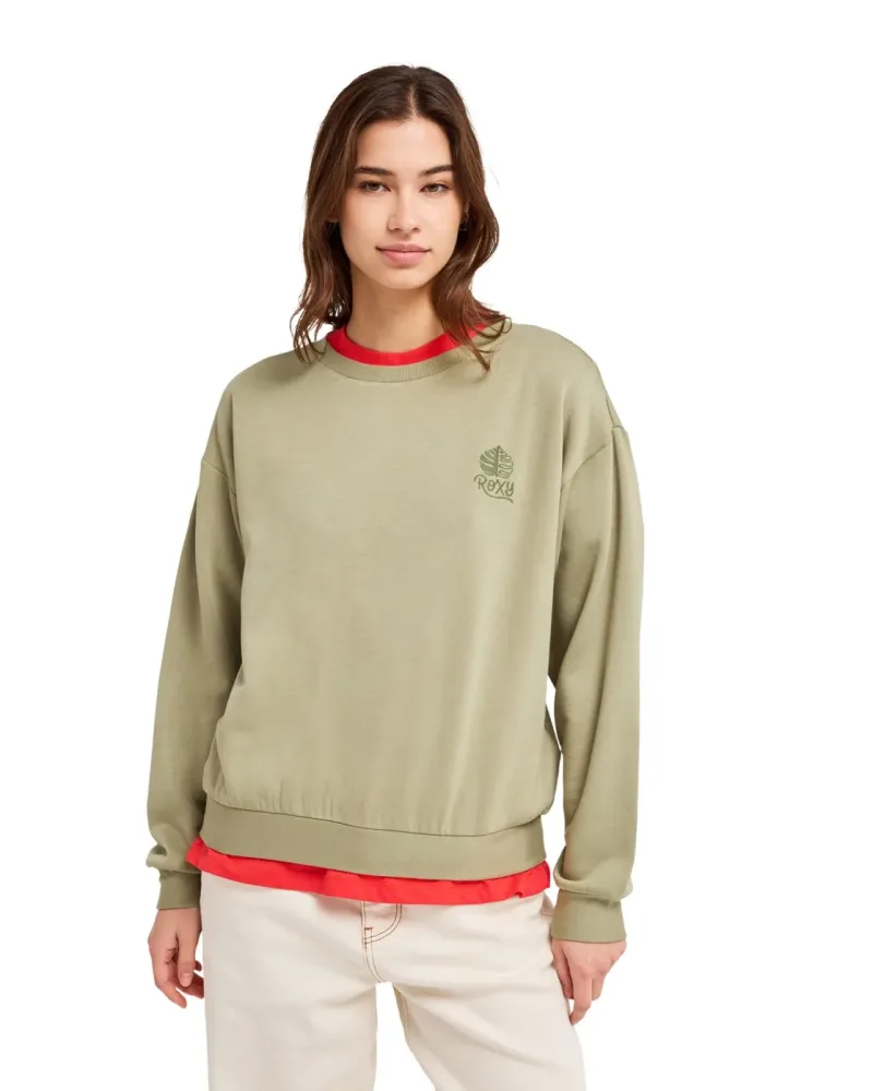 Roxy Surfing By Moonlight Damen Longsleeve Grün, Damen, Größe: L
