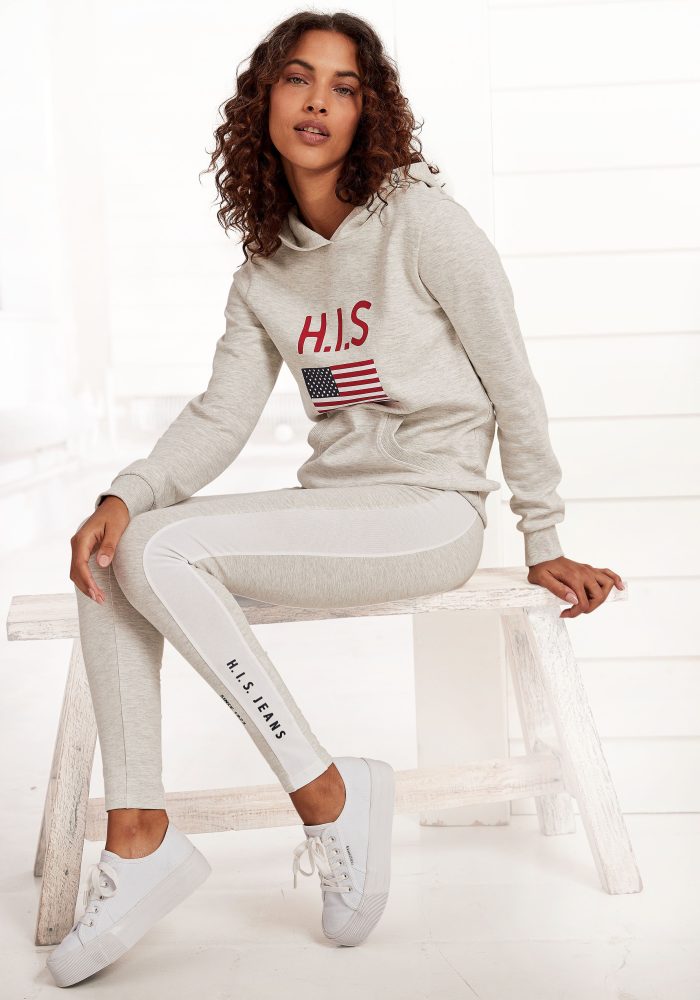 H.I.S Kapuzensweatshirt, mit Logodruck und Kängurutasche