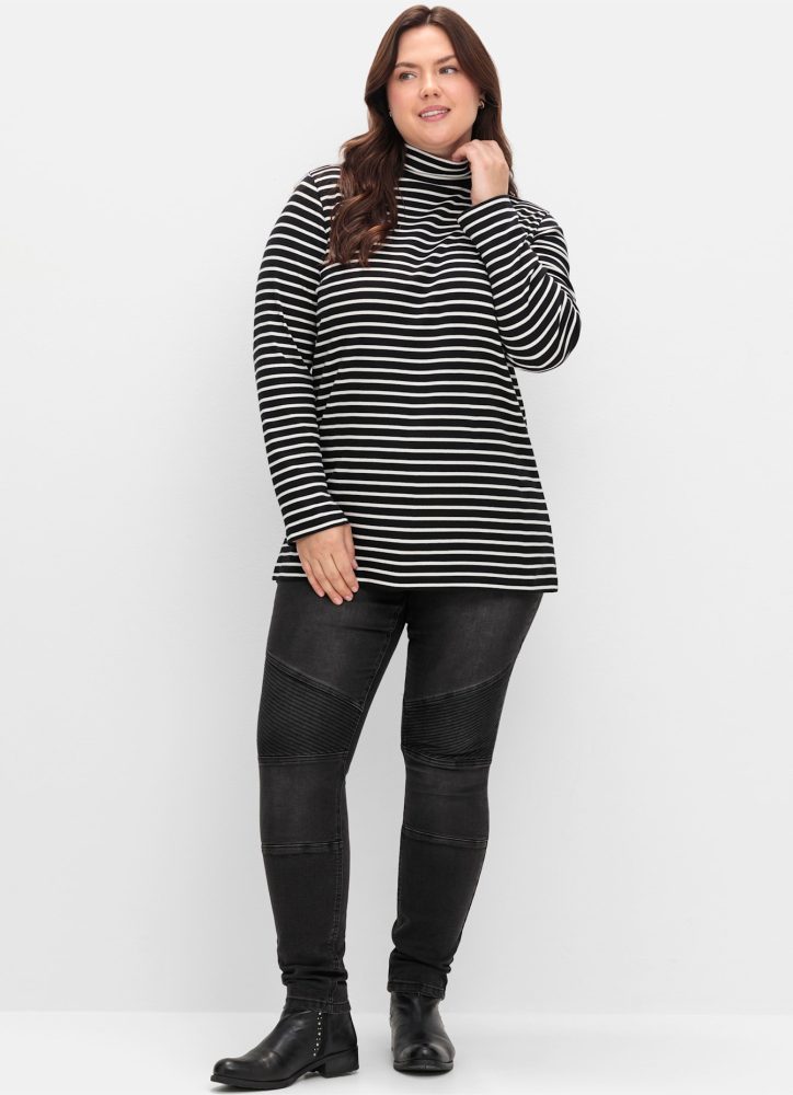 Sheego Rollkragenshirt »Rollkragenshirt«, (1 tlg.)