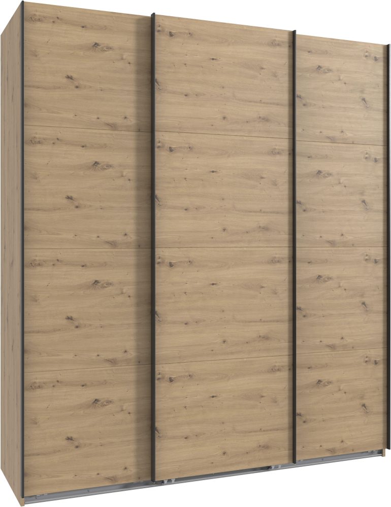 Wimex Kleiderschrank »Mugano, Made in Germany, Lieferung bis in Deine Etage und Stellort«, (wähle Deine Ausstattung: Basic oder Premium!), 3 Schwebetüren, grosse Grössen, mit oder ohne Spiegel, Metallgriffe