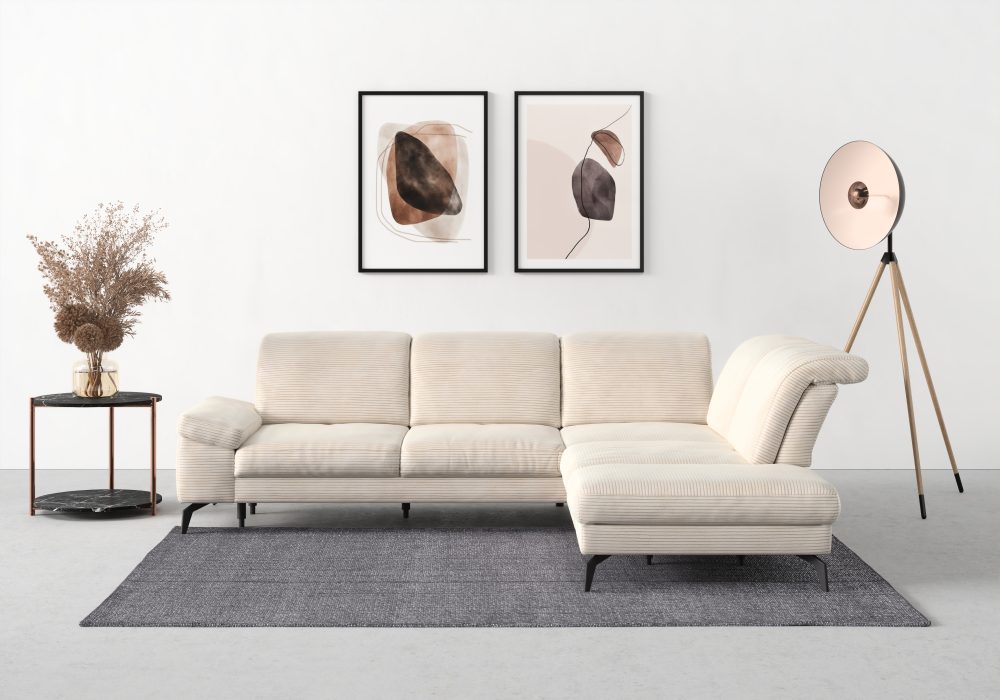 sit&more Ecksofa »Cabana«, Ottomane, wahlweise mit Sitztiefen-,Armlehnen- und Kopfteilfunktion