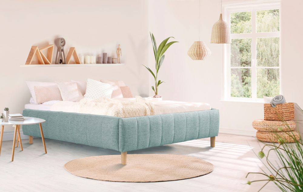 andas Polsterbett »Tarje«, Ohne Kopfteil - ideal für Dachschrägen oder Eigengestaltung der Wand am Bett, in 5 Breiten, auch in Überlänge 220 cm, incl. Roll-Lattenrost
