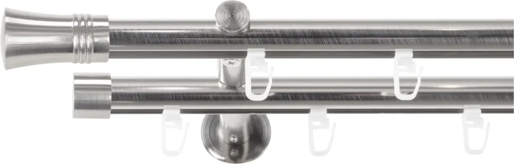 SN DECO GROUP Gardinenstange Ø 19 mm 2 läufig-läufig Fixmass;kürzbar