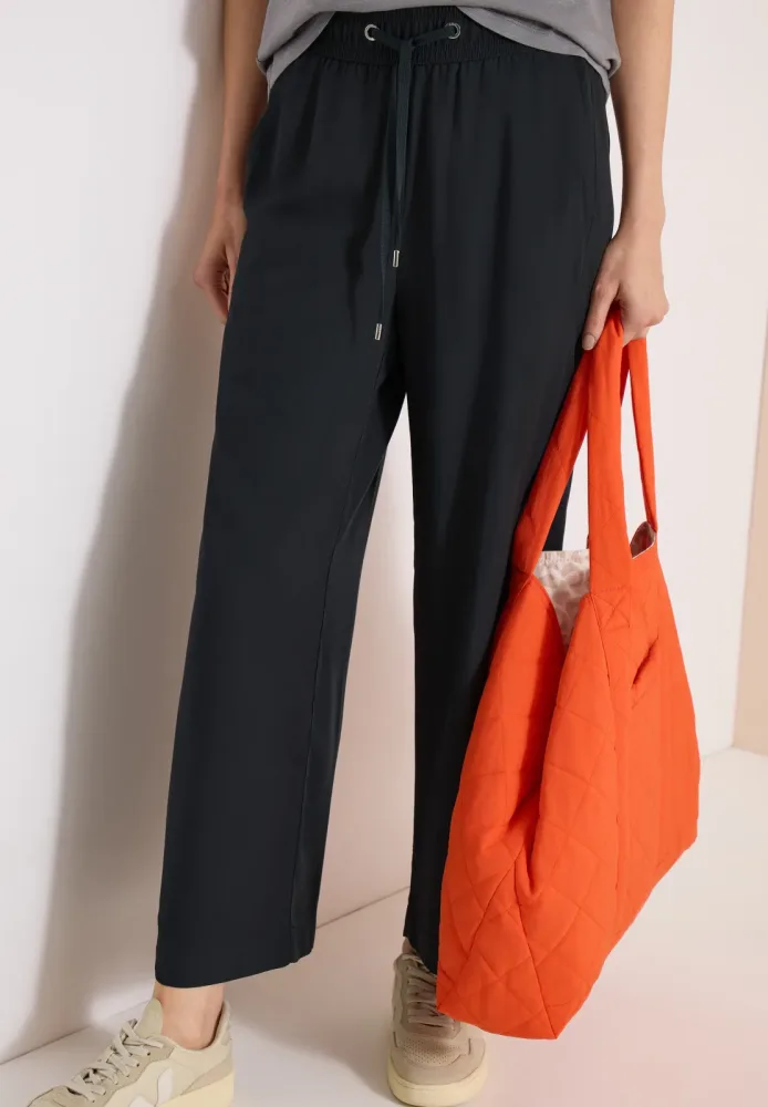 7/8 High Waist Wide Leg Hose im Loose Fit