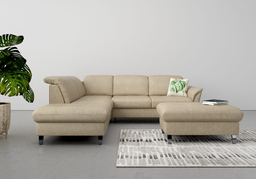 sit&more Ecksofa, wahlweise mit Kopfteilverstellung, Bettfunktion und Stauraum