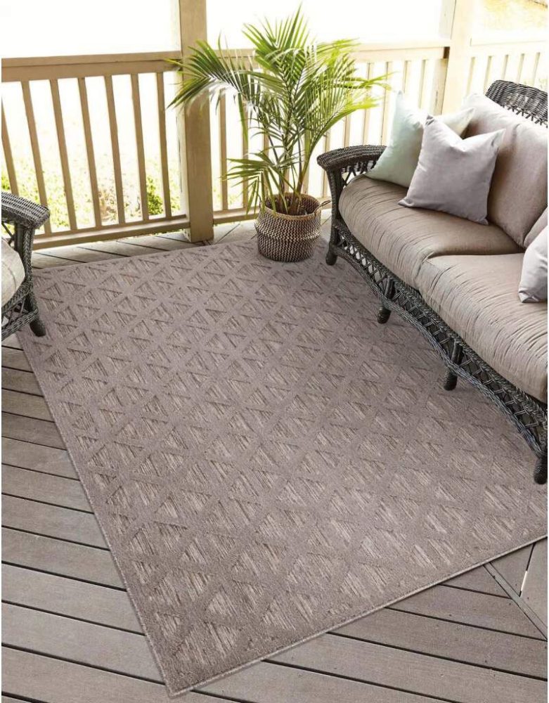 Carpet City Teppich »Santorini«, rechteckig, 5 mm Höhe, 3D-Effekt, für Wohnzimmer, Flur, Küche, Wintergarten, Balkon, Wetterfest & UV-beständig