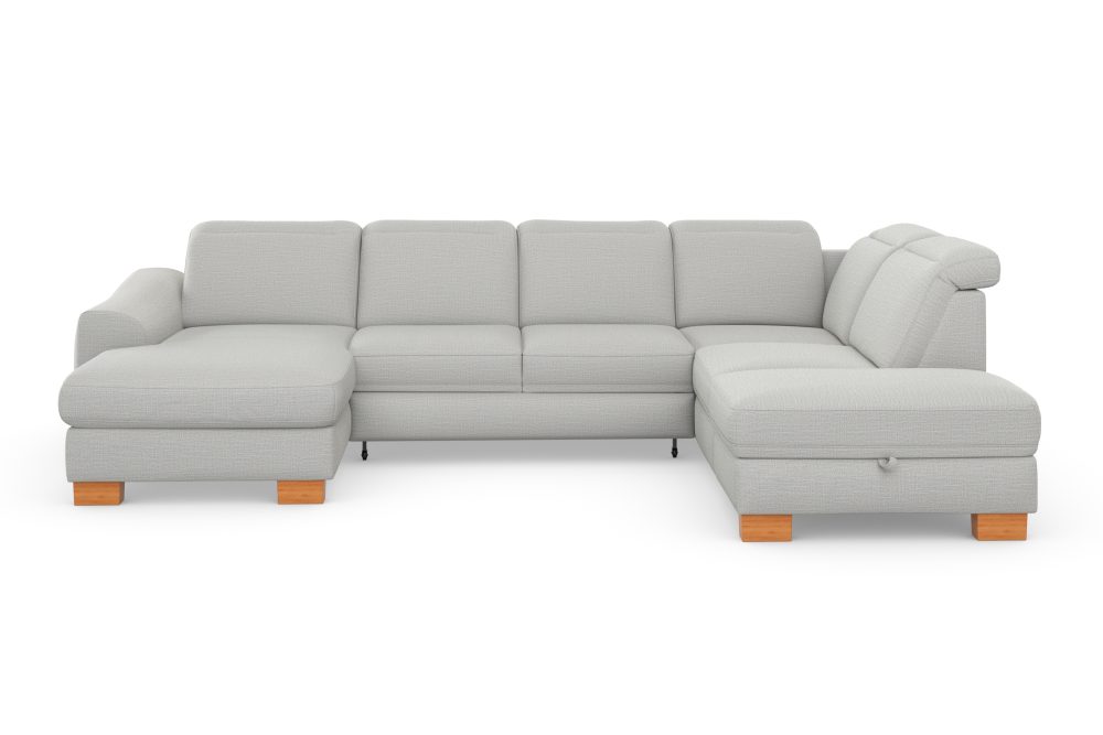 sit&more Wohnlandschaft »Durness«, mit Federkern und hochwertigen Massivholzfüssen, wahlweise mit Kopfteilverstellung, optional mit Bettfunktion und Stauraum