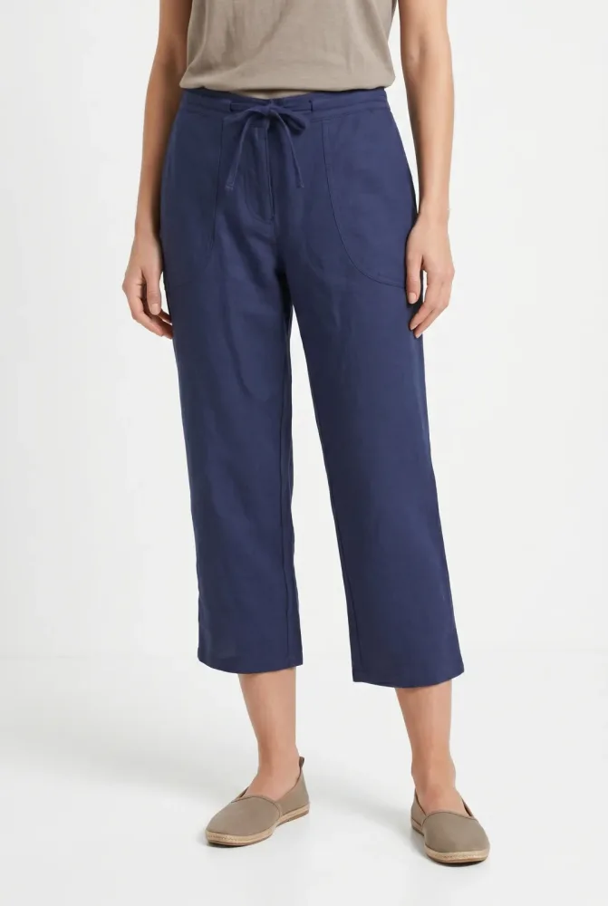 bonprix Leinen-3/4-Hoseblau 36Damen