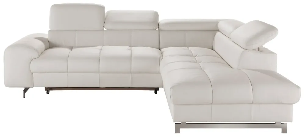 COTTA Ecksofa mit Kopfteilverstellung, edle Metallkufen, wahlweise mit Bettfunktion