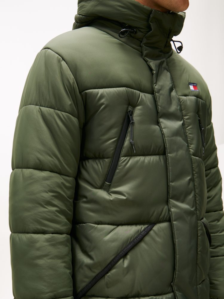 Tommy Jeans Steppmantel »FABRIC MIXED PARKA«, Regular fit mit Kapuze