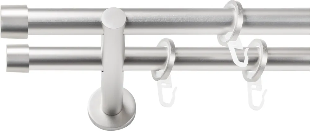SN DECO GROUP Gardinenstange Ø 19 mm 2 läufig-läufig Fixmass;kürzbar