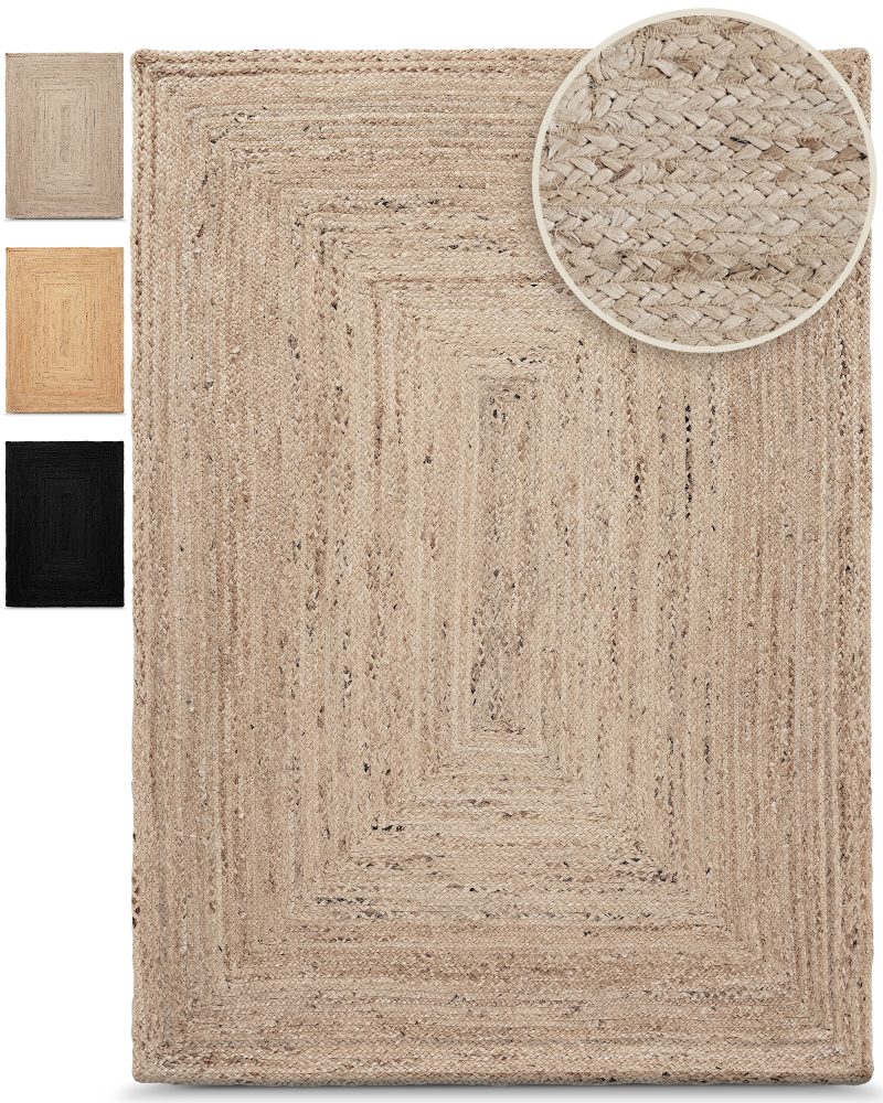 carpetfine Teppich »Nele Juteteppich Naturfaser«, rechteckig