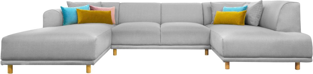 andas Wohnlandschaft »Maroon«, in skandinavischem Design, mit losen Kissen