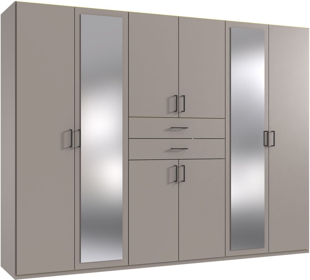 Wimex Kleiderschrank »Diver Drehtürenschrank mit Spiegel, 180, 225 o. 270cm breit«, Bestseller Schlafzimmerschrank wahlweise 3 Innenausstattungen