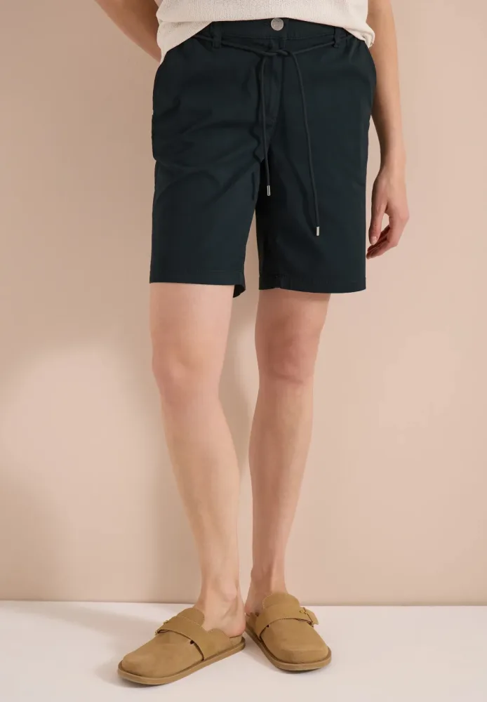 Mid Waist Wide Leg Shorts im Loose Fit