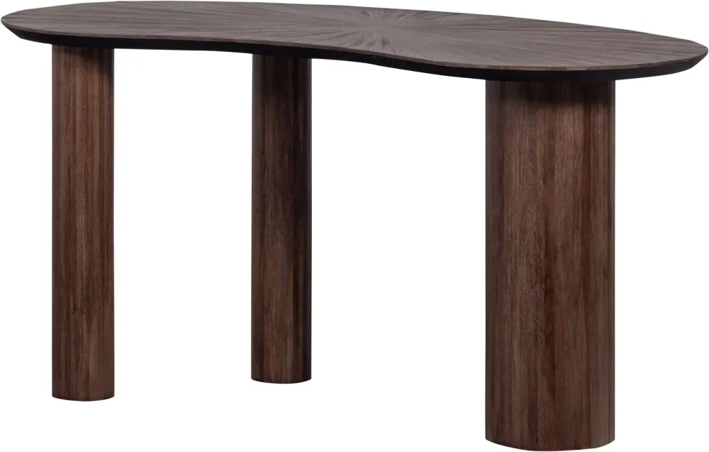 Design Konsolentisch/Schreibtisch „Sun“ aus massiven Teakholz De Eekhoorn