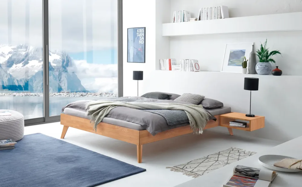 Hasena Bett Ivana Braun Holz 100 x 200 cm - Farbe: eiche - Bett