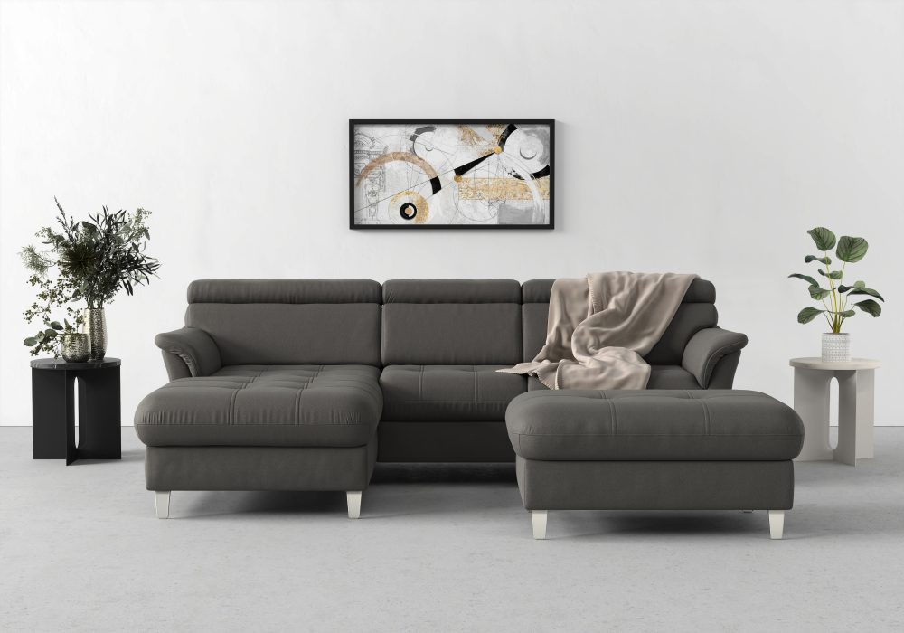 sit&more Ecksofa, inklusive Kopfteilverstellung, wahlweise mit Bettfunktion und Bettkasten