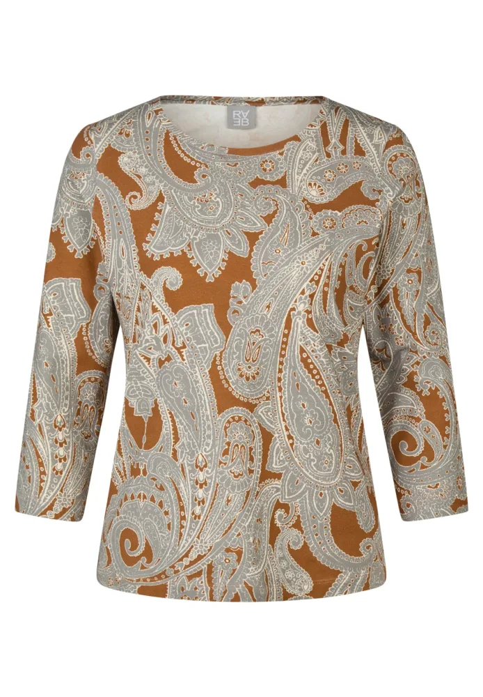 Rabe 3/4-Arm-Shirt Sommershirt mit Allover-Muster